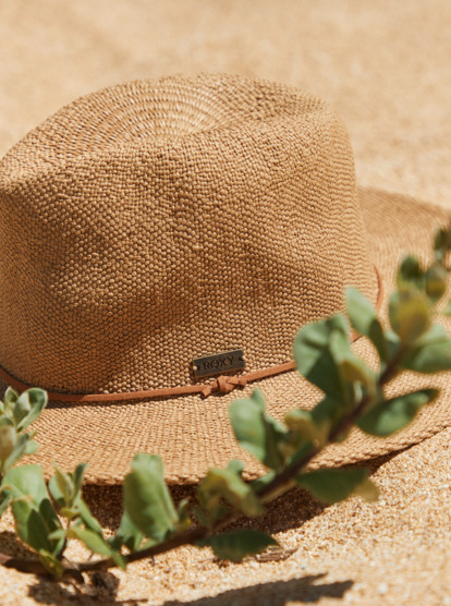 3 Womens Early Sunset Straw Sun Hat Yellow ERJHA04196 Roxy