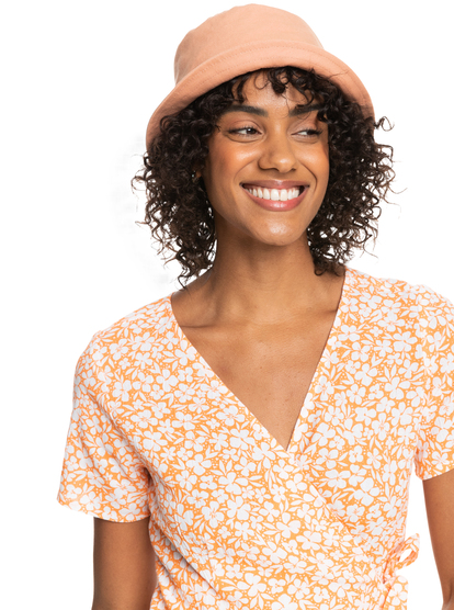 8 Womens Almond Milk Bucket Hat Orange ERJHA04219 Roxy