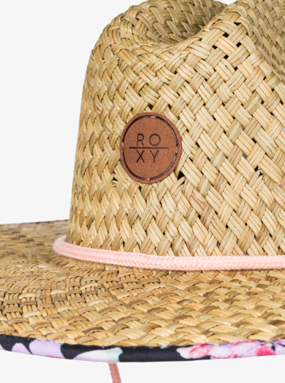 10 Womens Pina To My Colada Straw Sun Hat Black ERJHA04227 Roxy