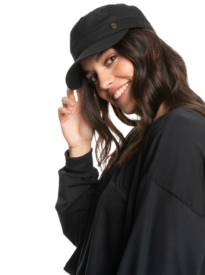 1 Womens Castro Military Cap Black ERJHA04243 Roxy
