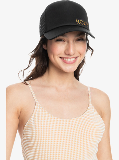 0 Womens Finishline Trucker Cap Black ERJHA04277 Roxy