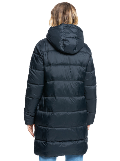 Roxy womens southern night sherpa longline puffer jacket online