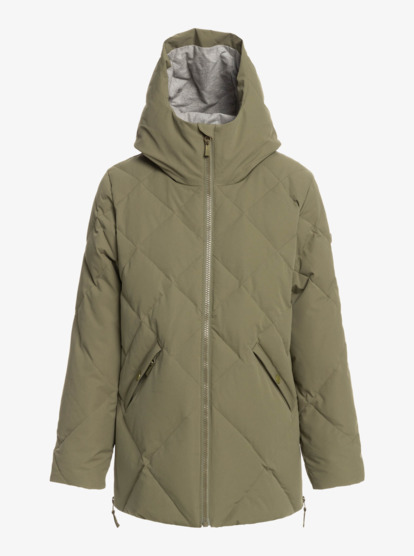 7 Womens Neeva Waterproof Jacket Beige ERJJK03500 Roxy