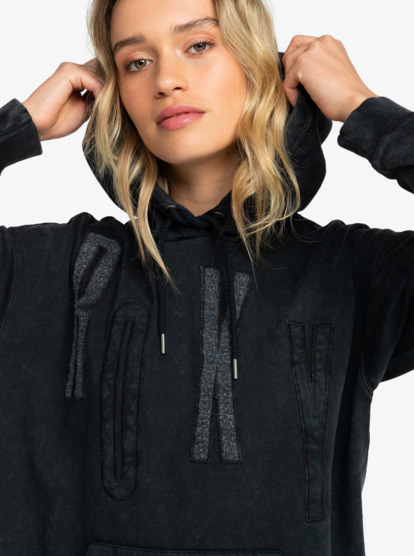 2 Sound Waves - Kleid mit Kapuze für Frauen Schwarz ERJKD03445 Roxy