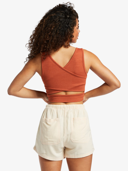 4 Good Keepsake Crop Top Brown ERJKT03648 Roxy
