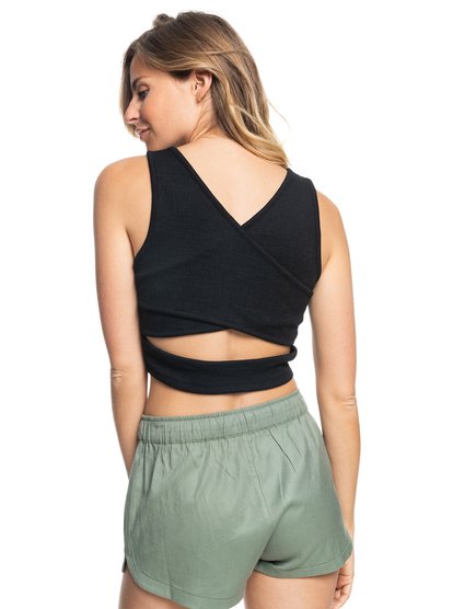 2 Good Keepsake Crop Top Black ERJKT03648 Roxy