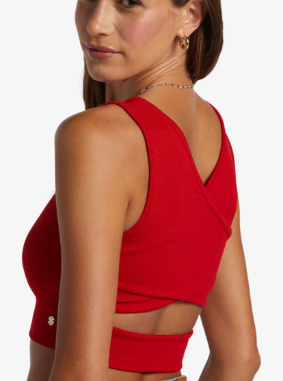2 Good Keepsake Crop Top Red ERJKT03648 Roxy