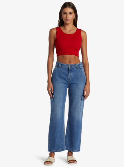 3 Good Keepsake Crop Top Red ERJKT03648 Roxy