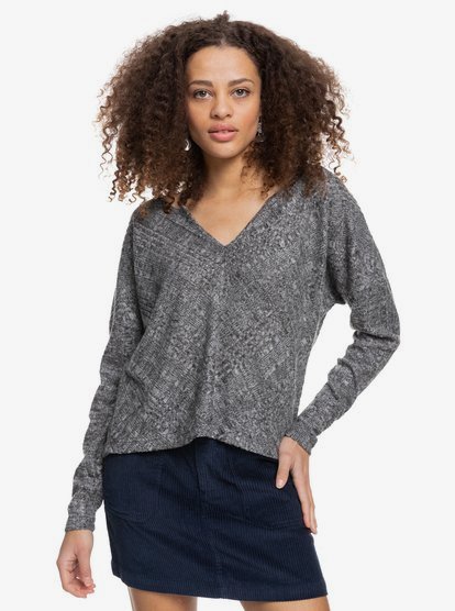 4 High Tide Knit Top Black ERJKT03817 Roxy
