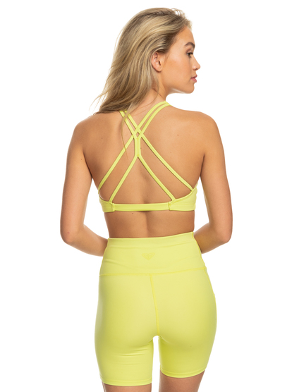 11 Heart Into It Sports Bra Green ERJKT03982 Roxy