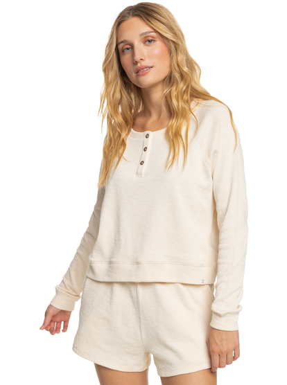0 Girl Next Door Long Sleeve Top Beige ERJKT04032 Roxy