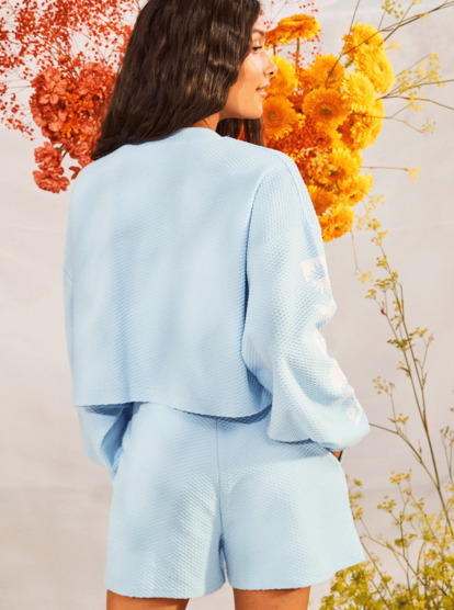 5 Womens Part Of The Oversized Lounge Top Blue ERJKT04078 Roxy
