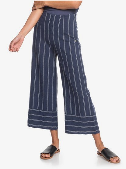 high waisted striped linen pants