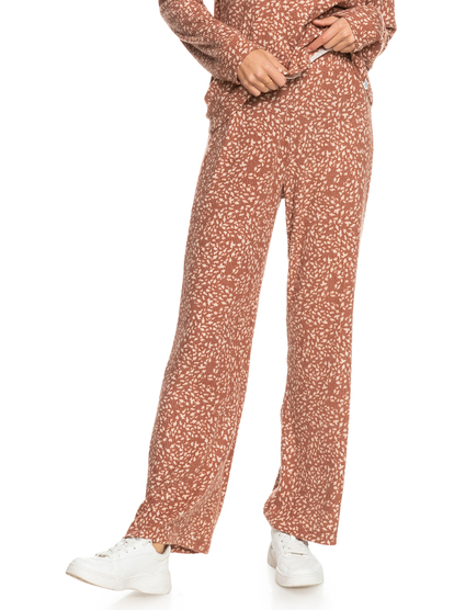 5 Womens Endless Daze Cosy Rib Knit Trousers Brown ERJNP03475 Roxy