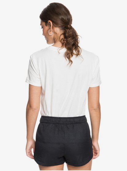 8 New Impossible Love Elastic Waist Shorts Black ERJNS03266 Roxy