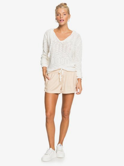 2 New Impossible Love Elasticized Shorts Beige ERJNS03266 Roxy
