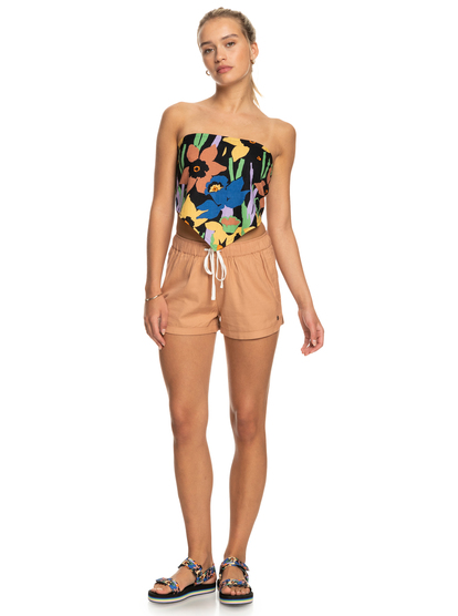 3 New Impossible Love Elasticized Shorts Brown ERJNS03266 Roxy