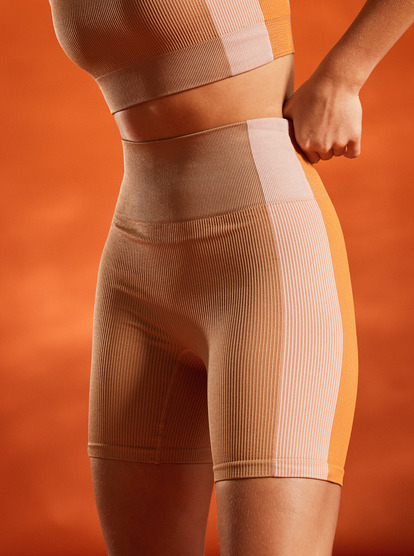 4 Womens Chill Out Seamless Bike Shorts Brown ERJNS03474 Roxy