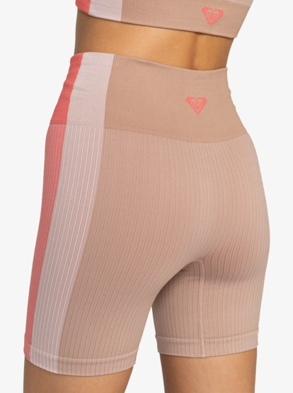 12 Womens Chill Out Seamless Bike Shorts Brown ERJNS03474 Roxy
