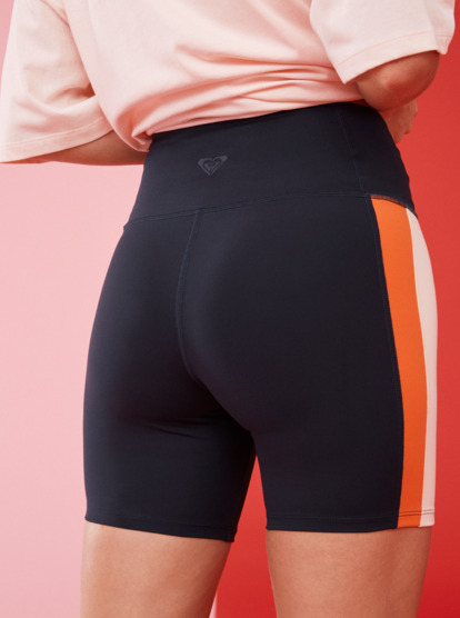 6 Womens Heart Into It Bike Shorts Black ERJNS03475 Roxy