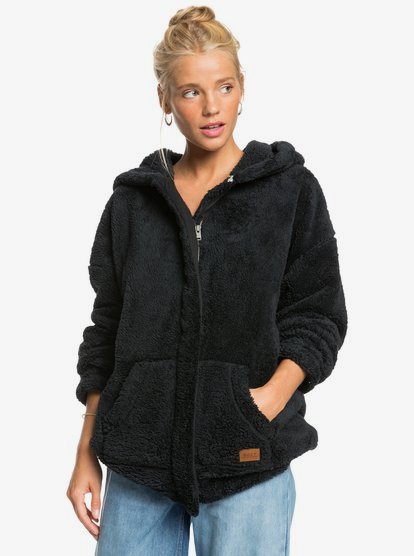 hooded sherpa coat womens