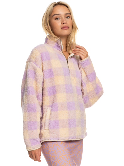 1 Jive Tribe Half-Zip Fleece Beige ERJPF03126 Roxy