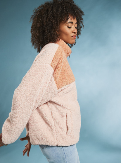 3 Womens Groove Time Fleece Pink ERJPF03135 Roxy