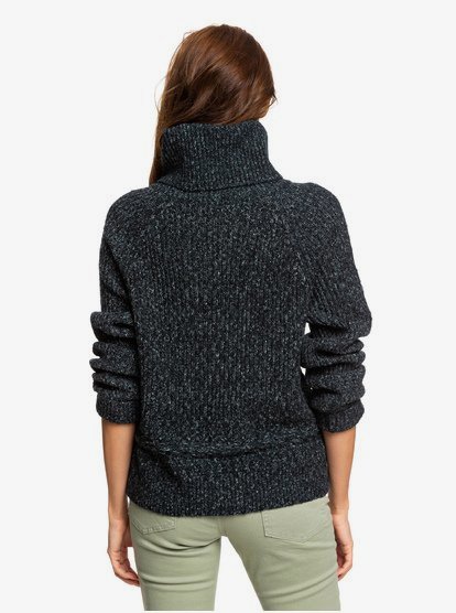 Manches longues Roxy ERJSF03019 Gary Col ras du cou Uni Femme Sweat /à capuche