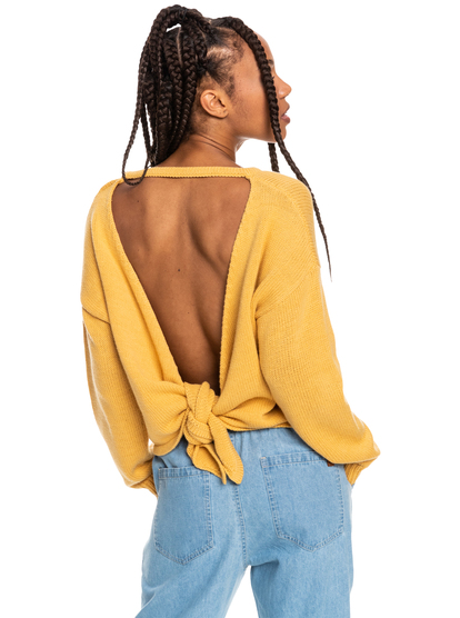 6 Heavy Love - Sweat pour Femme Jaune ERJSW03501 Roxy