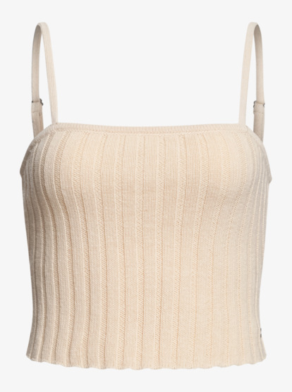 7 Dream Sign 2022 - Top de punto sin Mangas para Mujer Beige ERJSW03512 Roxy