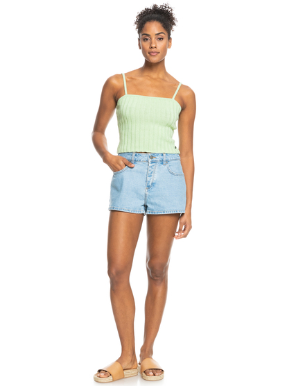3 Dream Sign Knit Tube Top Green ERJSW03512 Roxy