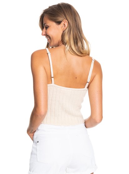 6 Dream Sign 2022 - Top de punto sin Mangas para Mujer Beige ERJSW03512 Roxy