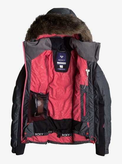 roxy snowstorm printed jacket