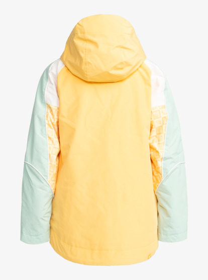 16 Womens Highridge Hoodie Technical Snow Jacket Yellow ERJTJ03428 Roxy