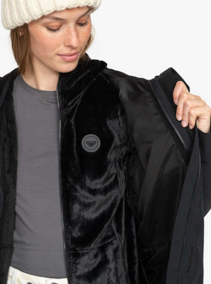 6 Roxy Jetty 3-in-1 Technical Snow Jacket Black ERJTJ03446 Roxy