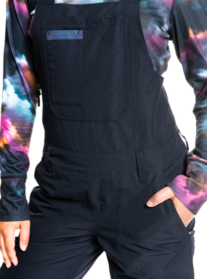 6 Rideout Insulated Snow Bib Pants Black ERJTP03153 Roxy