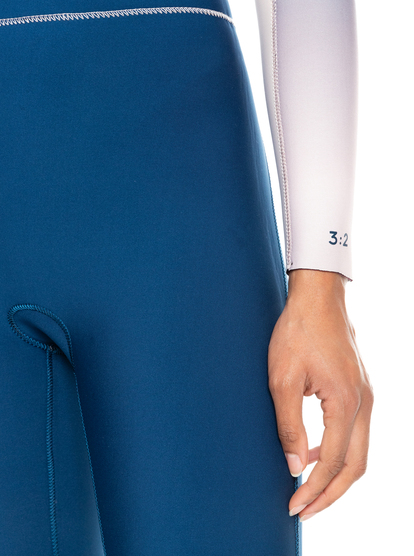 7 Womens 3/2mm ROXY Rise Back Zip Wetsuit Blue ERJW103117 Roxy