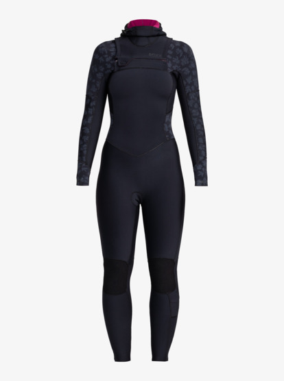 11 5/4/3mm Swell Series - Hooded Chest Zip Wetsuit for Women Black ERJW203012 Roxy