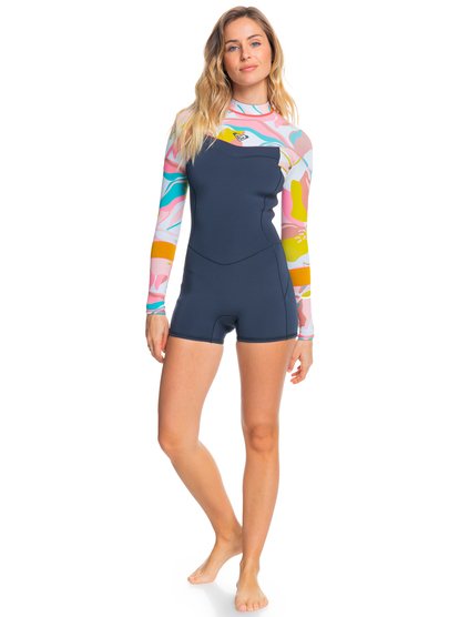 8 2/2mm Syncro - Springsuit Back Zip pour Femme Gris ERJW403035 Roxy