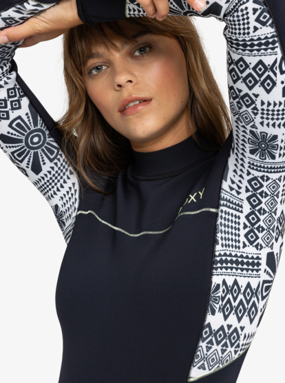 13 2mm Swell Series - Long Sleeve Back Zip Springsuit for Women Black ERJW403054 Roxy