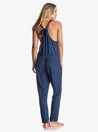 Roxy Chain Dust Jumpsuit Blue Print Sz Medium ERJWD03070