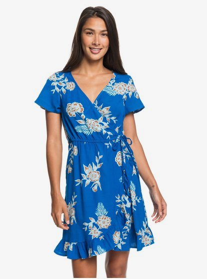 roxy floral wrap dress