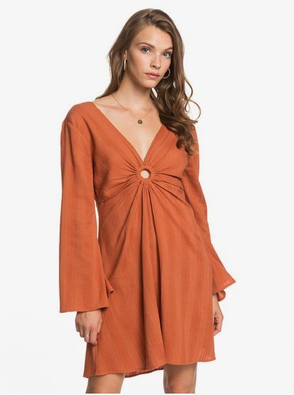 orange long sleeve dress