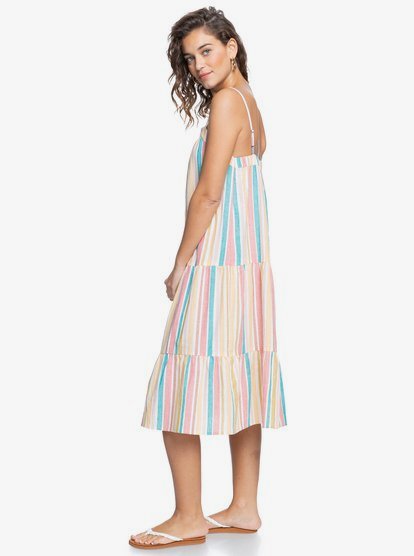 3 Womens Golden Allure Strappy Midi Dress White ERJWD03589 Roxy