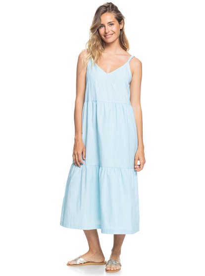 Waiting Line Tiered Midi Dress | Roxy