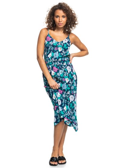 Floral print strappy midi dress - Women