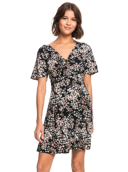4 Summer Flow Printed Mini Dress Black ERJWD03675 Roxy