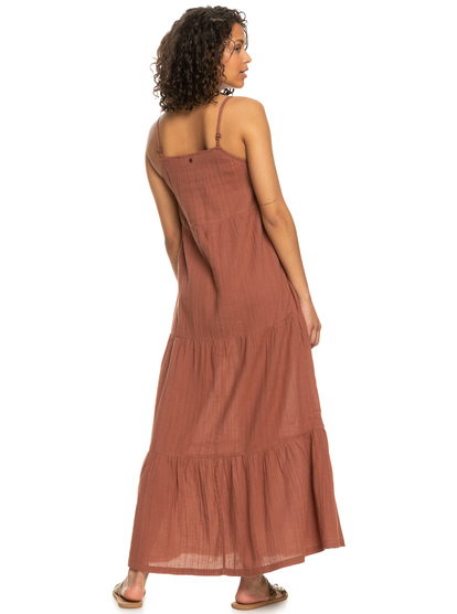 7 Womens Floral Way Maxi Dress Brown ERJWD03680 Roxy