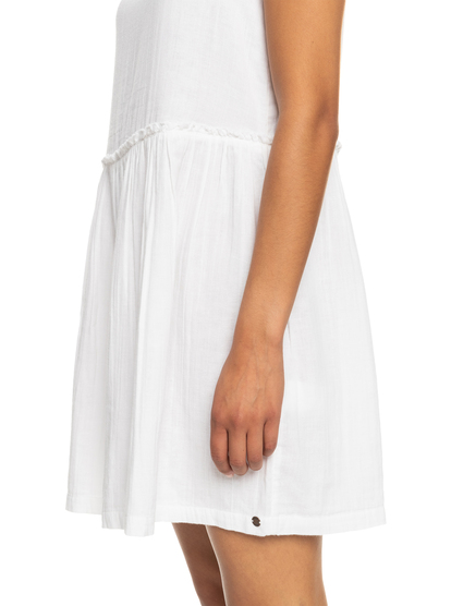 3 Womens Smooth Blue Vibes Short Sleeve Dress White ERJWD03683 Roxy