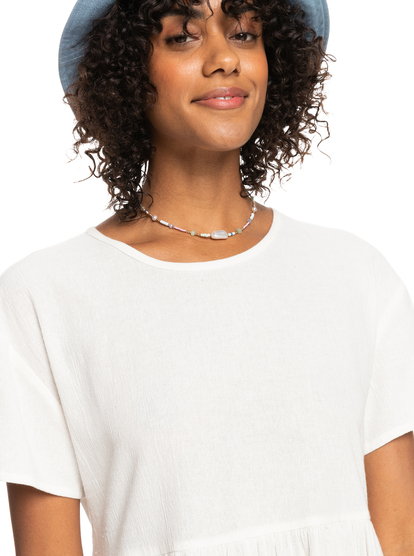 2 Womens New Destiny Short Sleeve Dress White ERJWD03733 Roxy